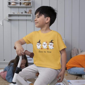 Toddler Halloween Tee, Kids Boo to You Shirt, Cute Halloween Toddler Tee, Spooky Child&#39;s Shirt, Ghost Toddler Tee, Halloween Costume Shirt