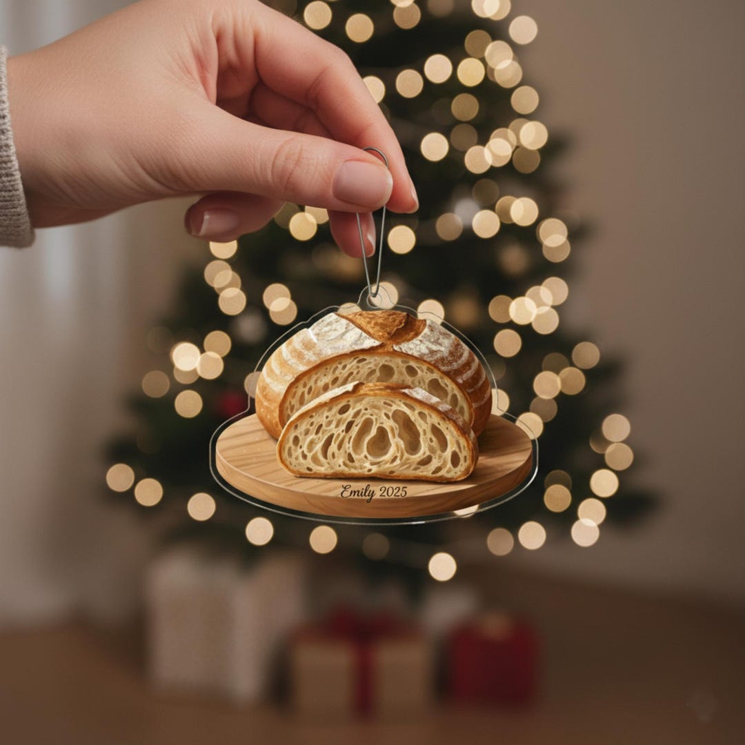 Custom Sourdough Bread Ornament – Personalized Loaf Acrylic Decoration ...