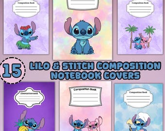 Lilo & Stitch Notebook Covers | Printable Composition Book (Digital Download)
