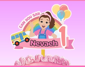 Personalized Ms Rachel Birthday Cake Topper (Digital Download)