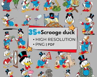 Scrooge McDuck PNG Bundle: DuckTales Clipart, PNG, PDF (Digital Download)