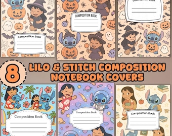 Lilo & Stitch Notebook Covers | Halloween Designs (Digital Download)