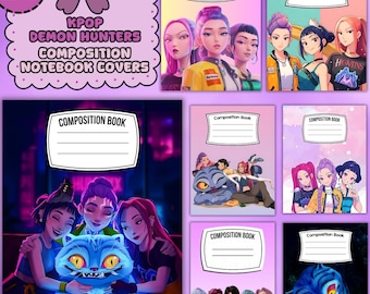Kpop Demon Hunters notitieboekomslagen | Anime-kunst (digitale download)