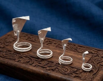 Silber Naag (Schlange) Idol für Puja Murti für Home Tempel Nag Devta spirituelles Geschenk