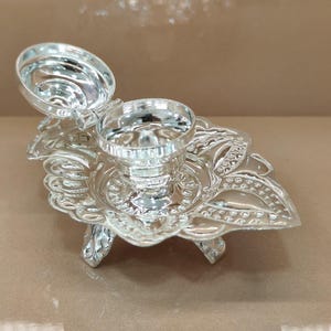 Silver Kankavati Box: Traditional Kumkum Sindoor Holder, Pooja Accessory