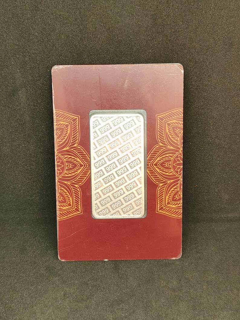 999 Fine Silver Bar, Investment Bullion Ingot with Certificate (Sealed) image 8