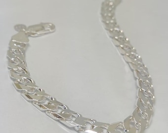 Men's Cuban Link Bracelet 925 Sterling Silver 8.5 Inch Heavy Bracelet Options