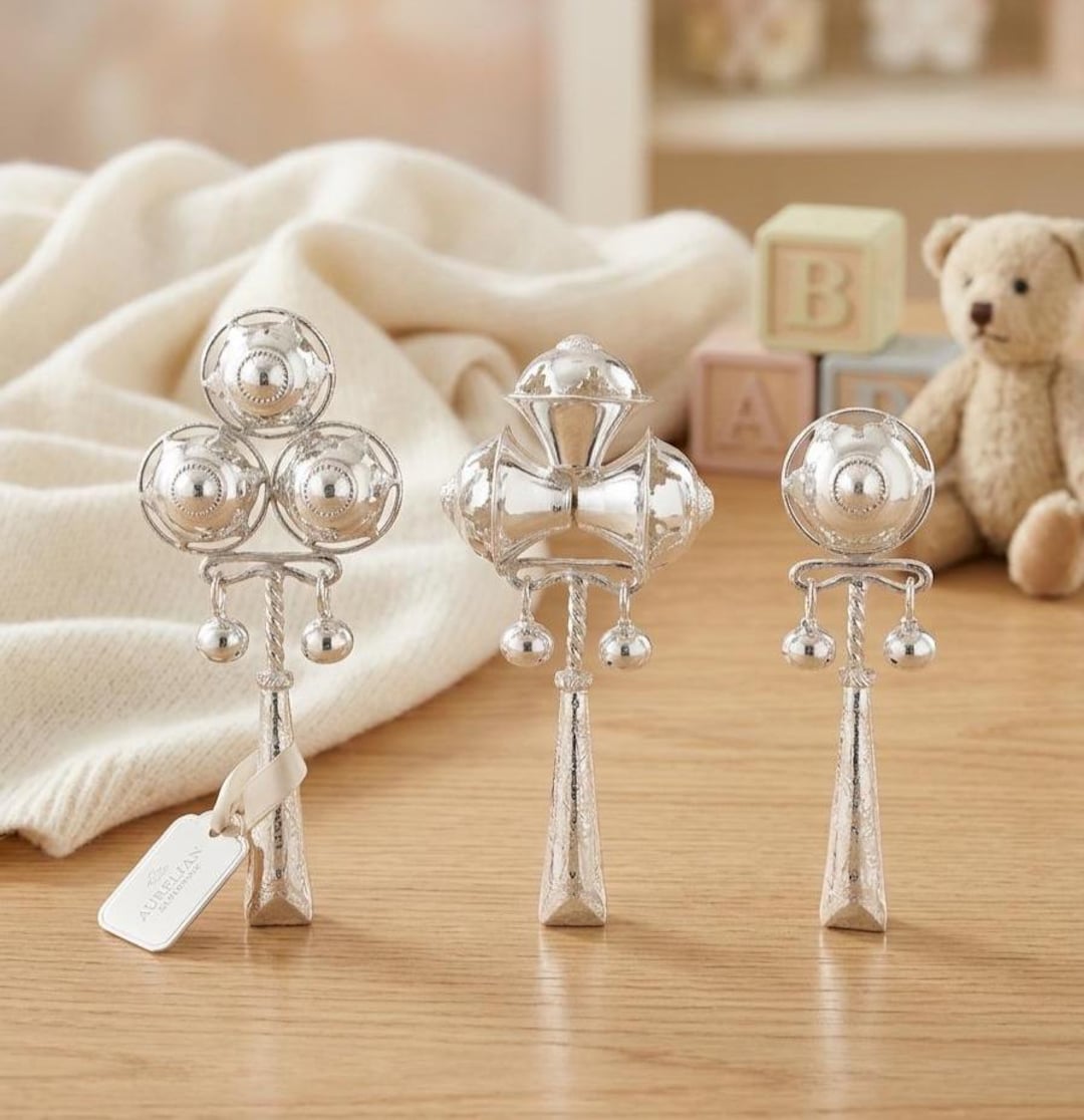 Silver Bee Rattle Handcrafted Silver Baby Rattles Jhunjhuna in 3 Sizes Newborn Baby ...