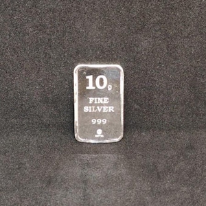 999 Fine Silver Bar, Investment Bullion Ingot with Certificate (Sealed) 10 GRAMS