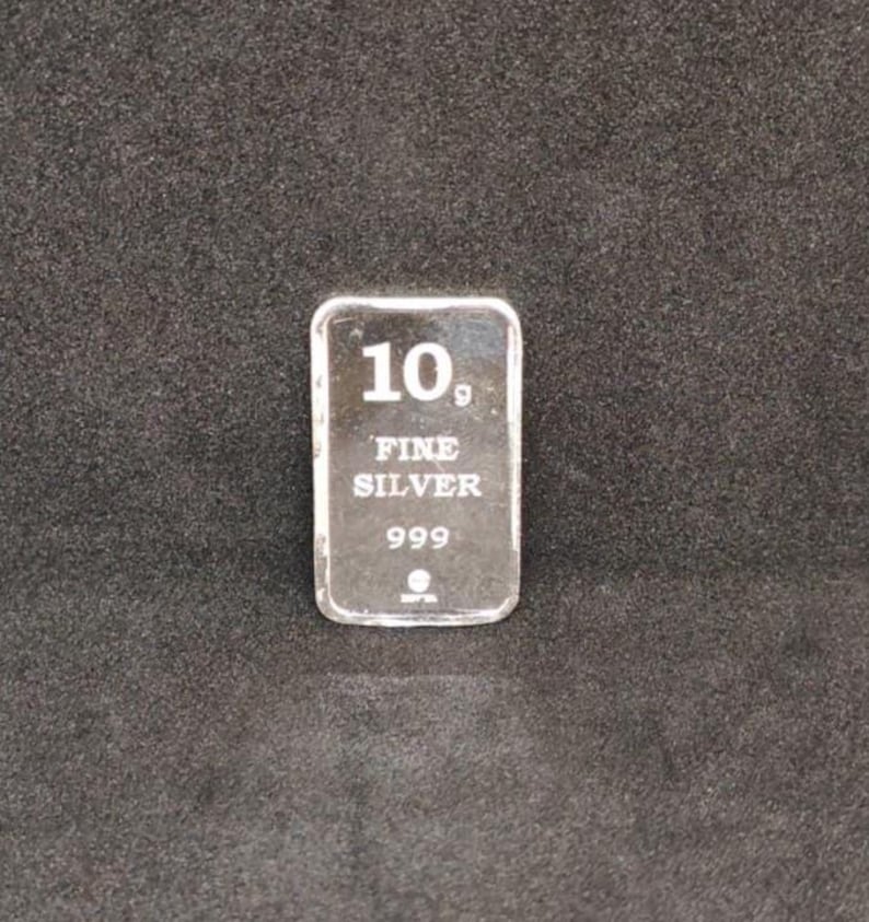 999 Fine Silver Bar, Investment Bullion Ingot with Certificate (Sealed) 10 GRAMS