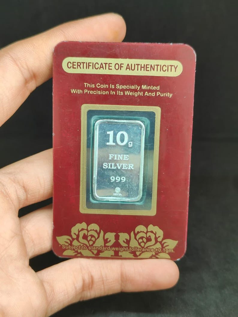 999 Fine Silver Bar, Investment Bullion Ingot with Certificate (Sealed) image 16