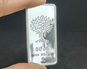 999 Fine Silver Bar, Investment Bullion Ingot with Certificate (Sealed)