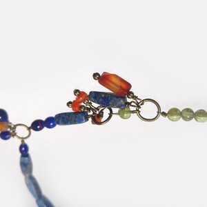 Beauty Gift Peridot, Lapis Lazuli, Citrine, Carnelian With Antique Gold/ Brass Accents One of a Kind image 2