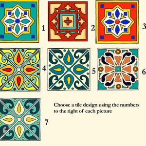 Spanish, Mexican, Catalina Tile, Red, Turquoise & Yellow on Satin Gold Pendant Catalina Pottery image 9