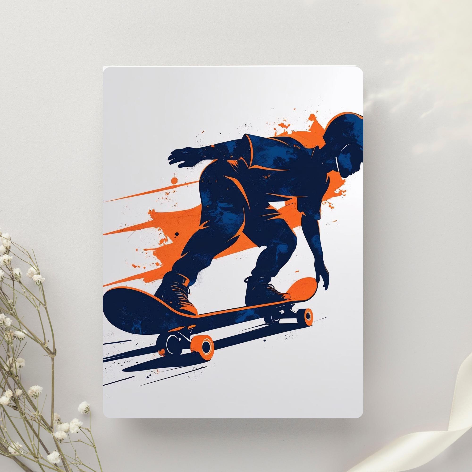 Modern Skateboard Wall Art Print: Street Style Decor
