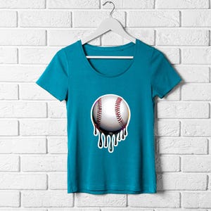 Baseball Drip PNG – Cool Sports Sublimation Design – Trendy Drippy Baseball Clipart for T-Shirts & Digital Download