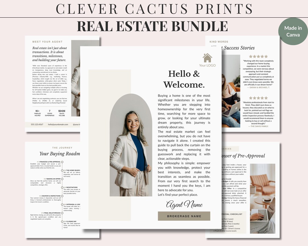 Real Estate Buyer Guide, Agent Welcome Packet, Canva Presentation ...