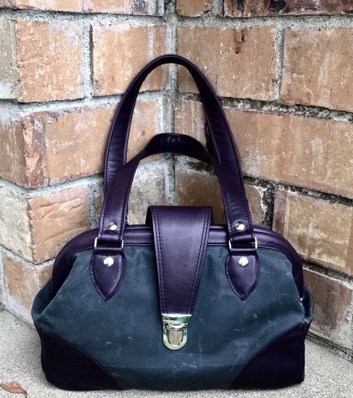 Leather Doctor Bag Doctor Bag Canvas Doctor bag TWO sizes Etsy