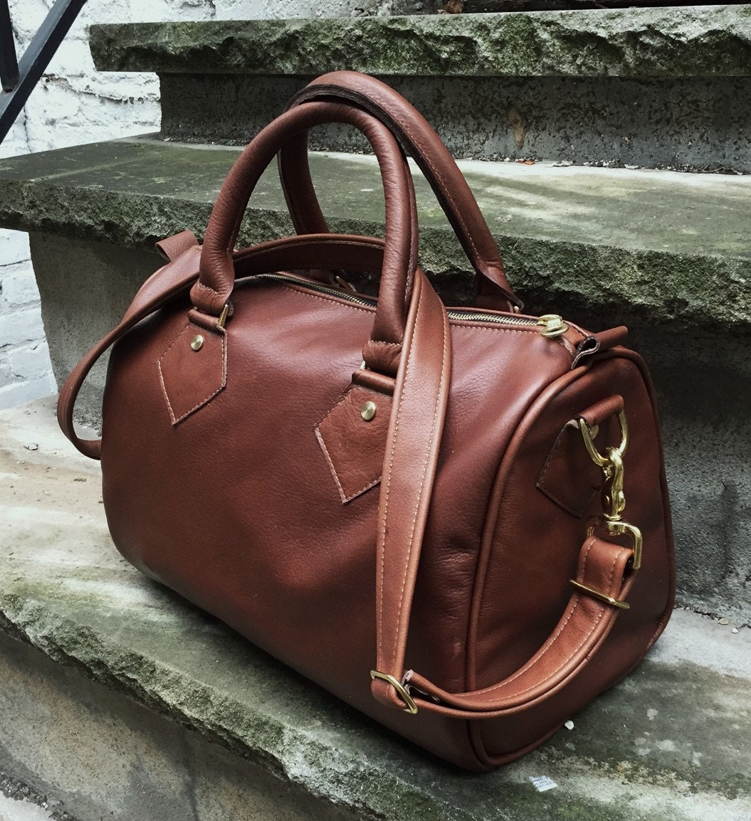Large Leather Barrel Bag in YOUR CHOICE of leathers Satchel Etsy