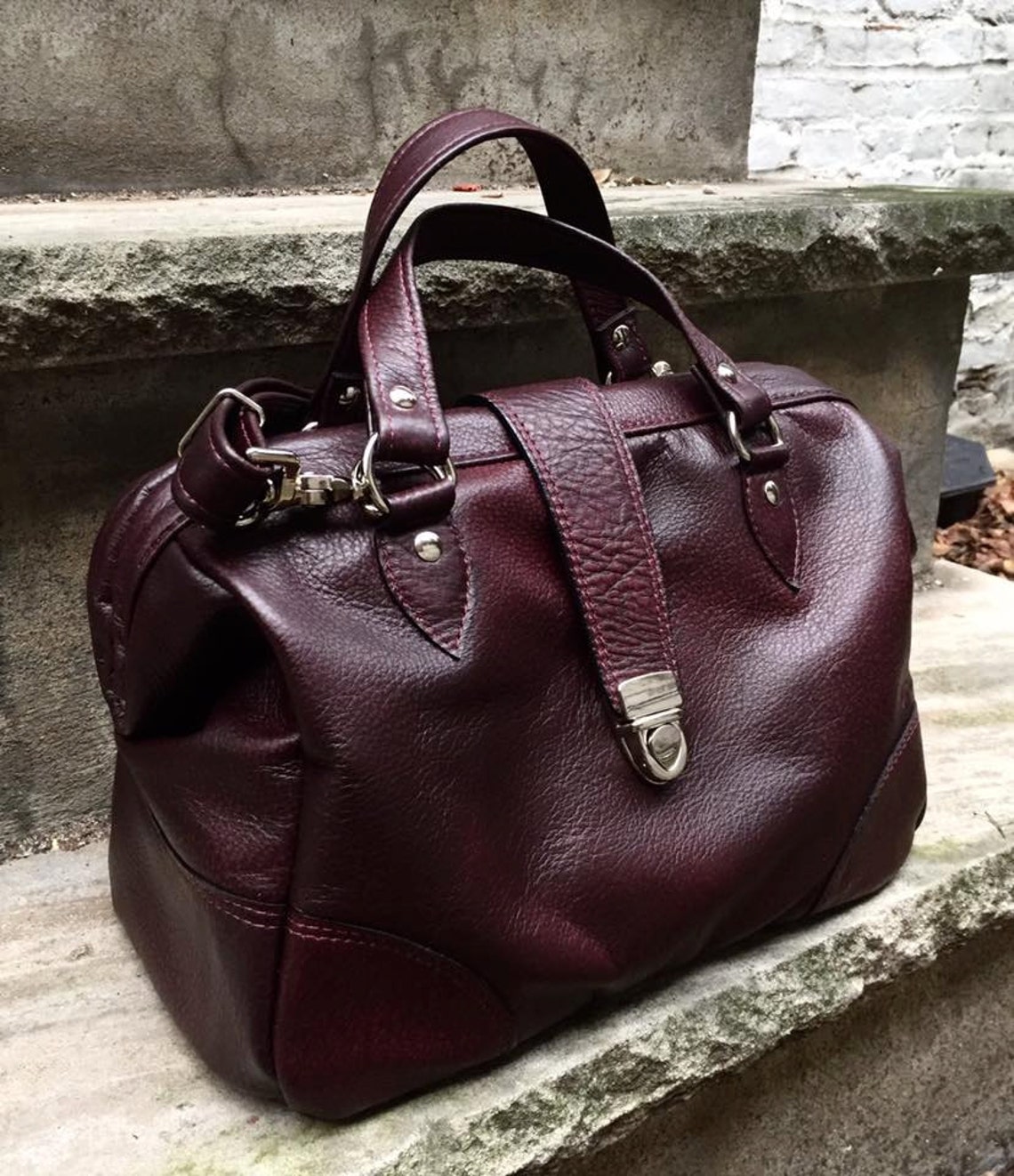 Leather Doctor Bag Doctor Bag Canvas Doctor bag TWO sizes Etsy