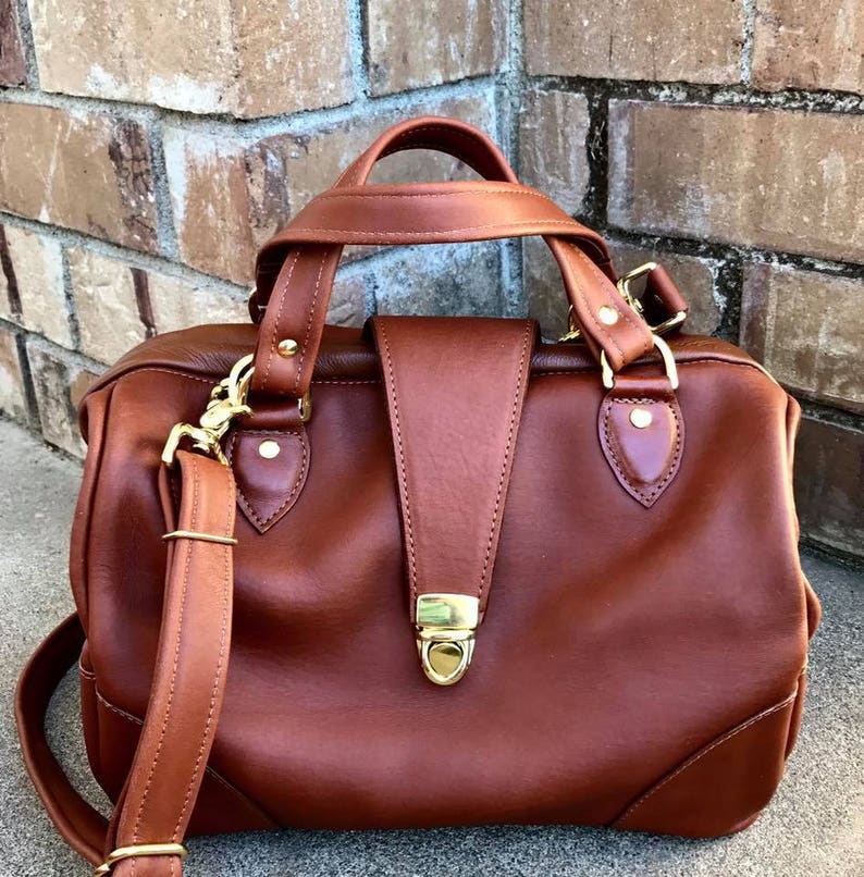 Leather Doctor Bag Doctor Bag Canvas Doctor bag TWO sizes Etsy