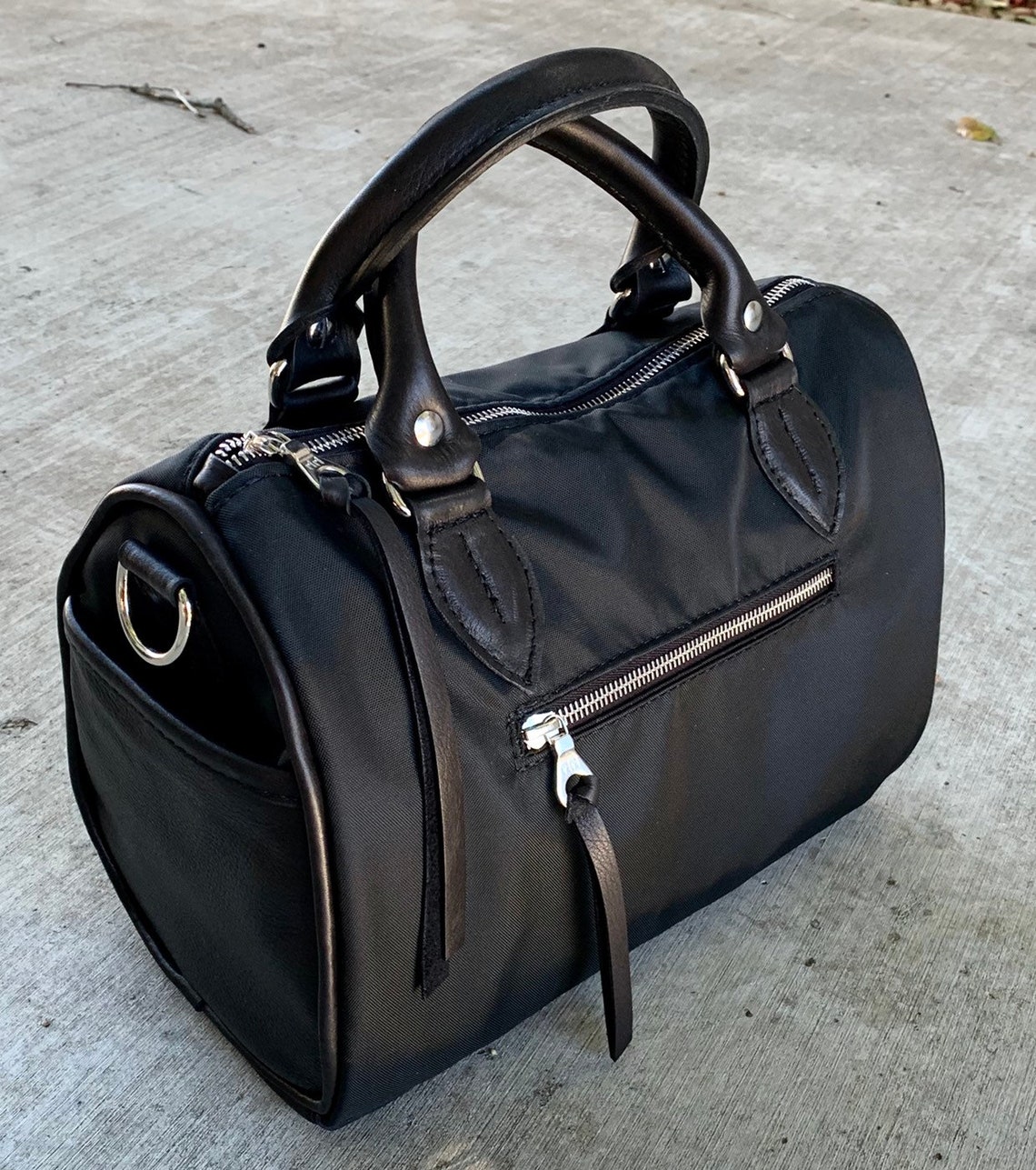 Medium Leather Barrel Bag YOUR CHOICE of leathers Satchel Etsy