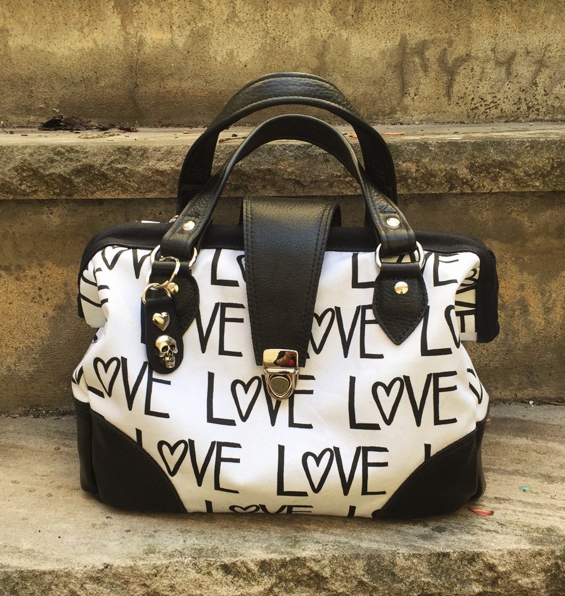 Leather Doctor Bag Doctor Bag Canvas Doctor bag TWO sizes Etsy