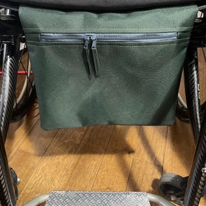 Custom Wheelchair Seat Pocket – Waterproof Fabric, Zipper or Velcro Closure – Fits All Wheelchair Types
