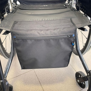 Custom Wheelchair Seat Pocket – Waterproof Fabric, Zipper or Velcro Closure – Fits All Wheelchair Types