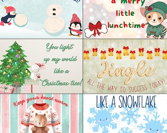 December Lunch Box Notes – Printable Encouragement Cards for Kids