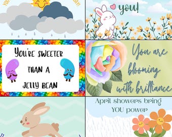 April Lunch Box Notes – Printable Encouragement Cards for Kids