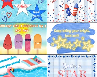 July Lunch Box Notes – Printable Encouragement Cards for Kids