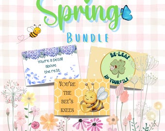 Spring Lunch Box Notes for Kids | Encouragement Cards (Digital Download)
