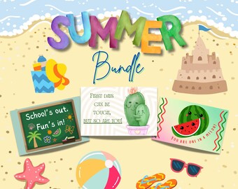 Summer Lunch Box Notes Bundle | Kid's Encouragement Cards (Digital Download)