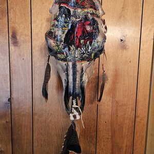 Painted Cow Skull