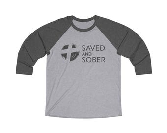 Unisex Recovery Raglan Tee, Encouragement Shirt, Sober Living Apparel, Recovery Awareness Gift, Inspirational Outfit