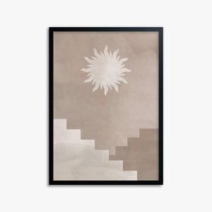 Solar Steps, Minimalist Abstract Framed Wall Art Print - Framed Poster from Japandi Art