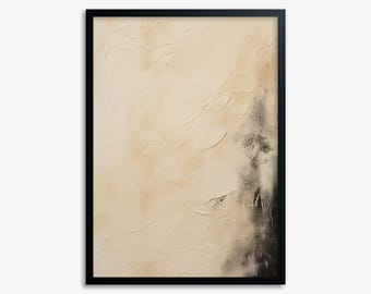Ivory Mist Abstract, Abstract Minimalist Framed Wall Art Print - Framed Poster from Japandi Art