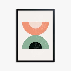 Sunset Balance, Minimalist Abstract Framed Wall Art Print - Framed Poster from Japandi Art