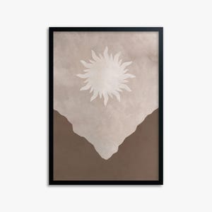 Solar Valley Rise, Minimalist Abstract Framed Wall Art Print - Framed Poster from Japandi Art