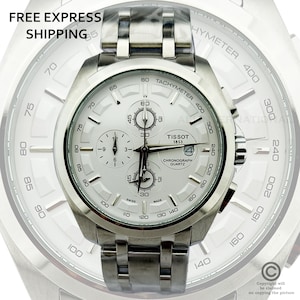 Tissot Couturier Tachymeter 1853 Premium Chronograph White Dial Luxury Watch Quartz Movement Swiss made Steel bracelet Switzerland Made