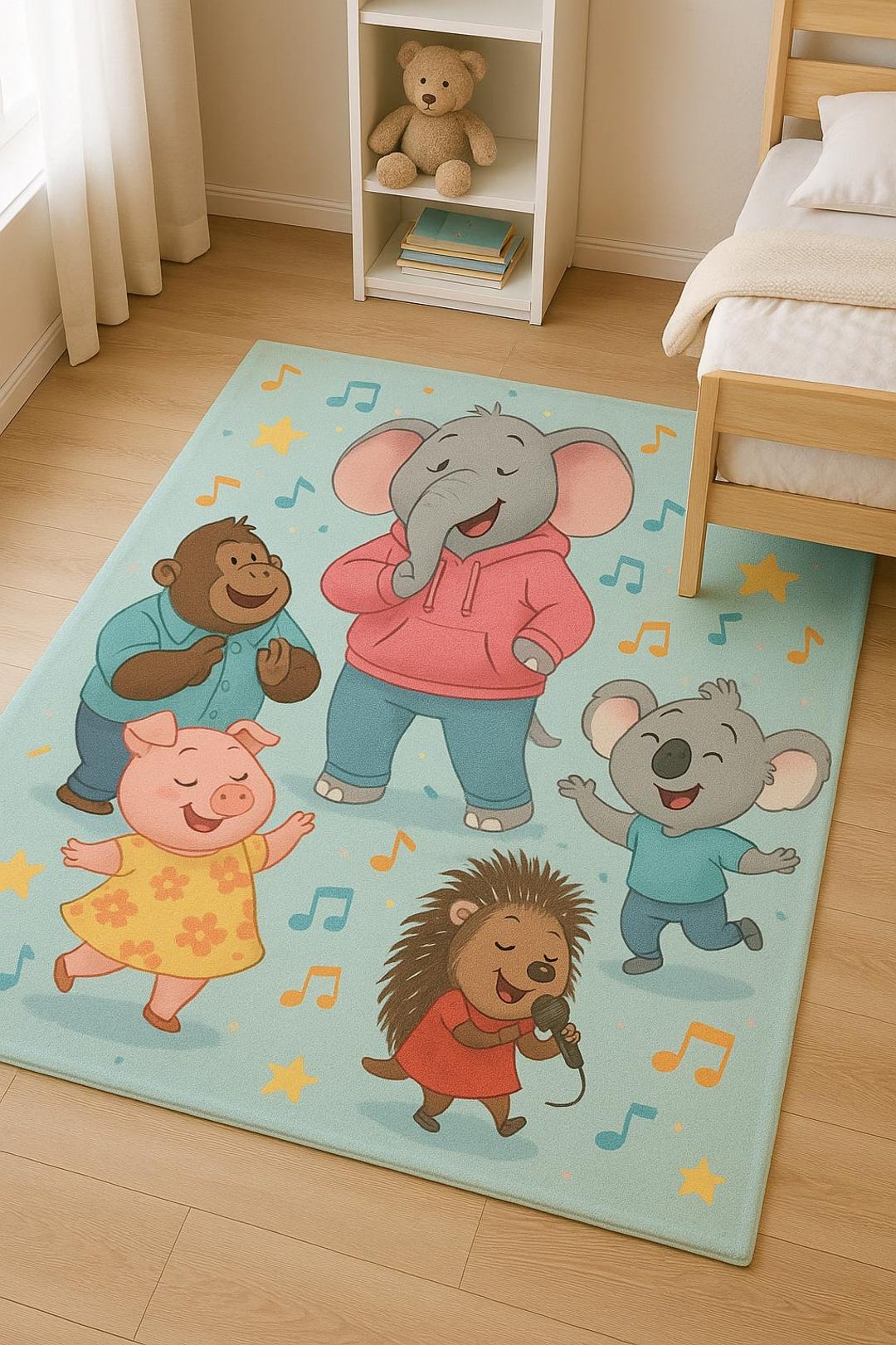 Qr Code Rug Montessori Story Rug With QR Code – Interactive Play Mat for Kids ...