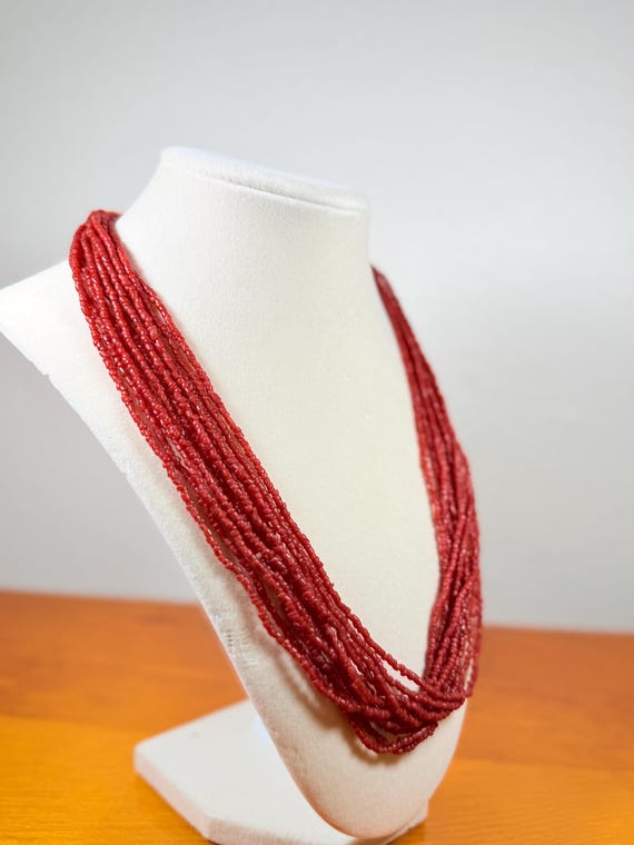 1990s Twisted Strand Beaded Statement Necklace - image 2