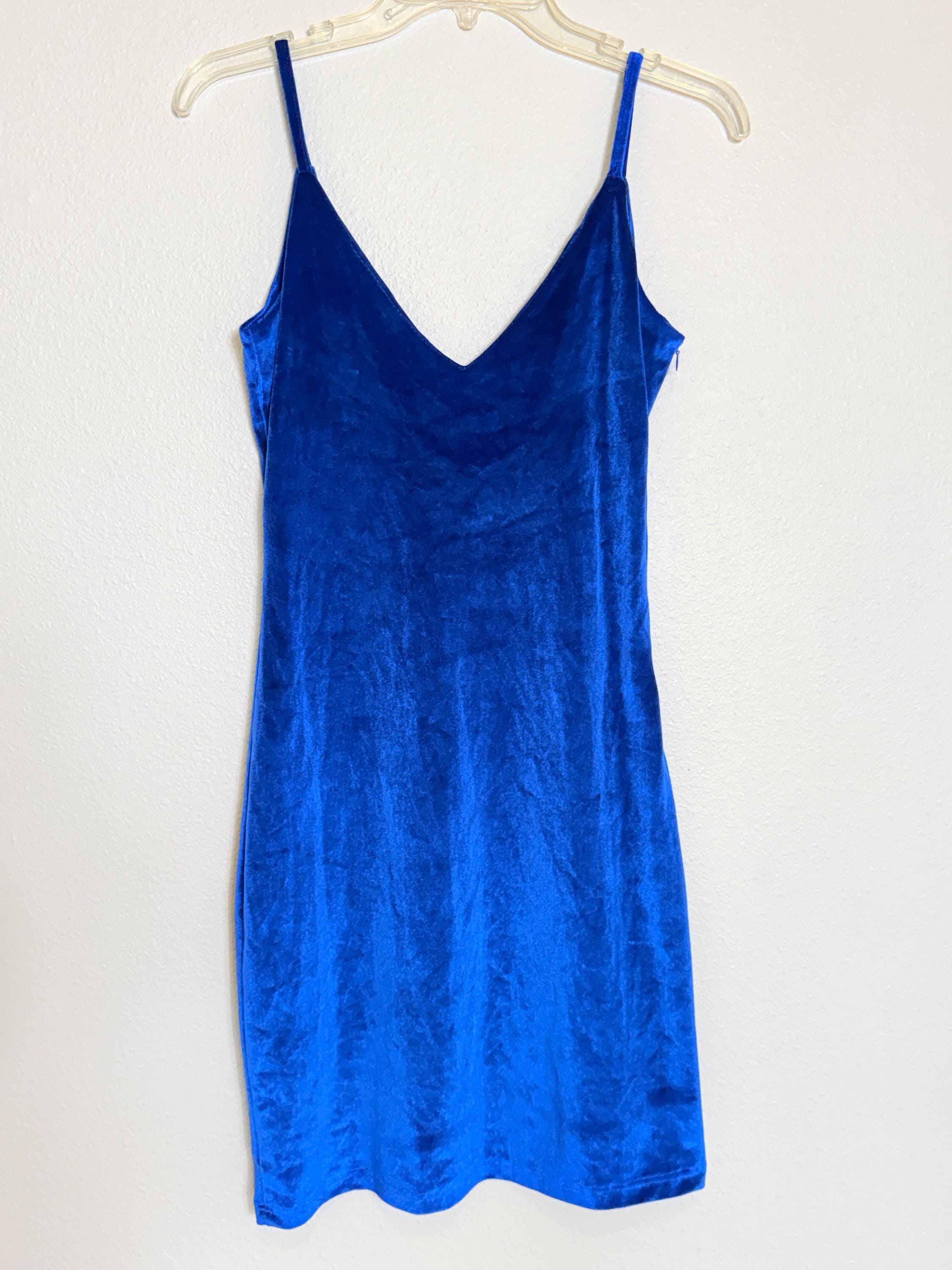 Blue Stretch Velvet Mini Dress - Etsy Blue Stretch Velvet Mini Dress - Etsy