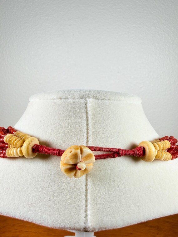 1990s Twisted Strand Beaded Statement Necklace - image 5