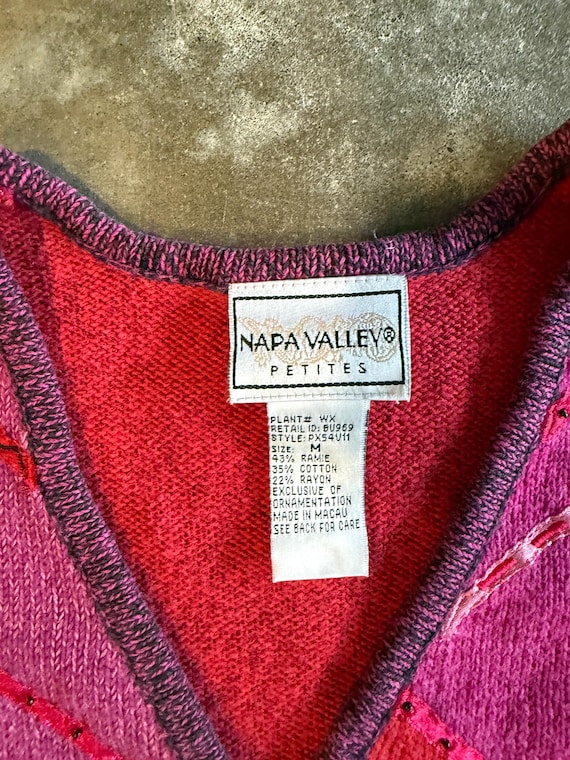 Vintage 1990s PATCHWORK Asymmetrical Cardigan  //… - image 4