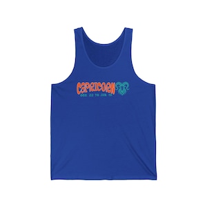 Capricorn Zodiac Tank Top: Unisex Astrology Apparel, Birthday Gift