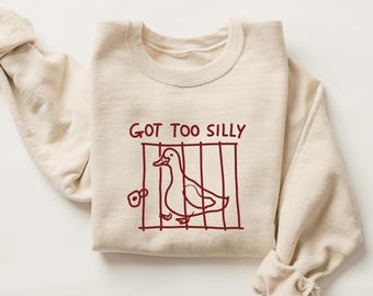 Got zu doof Lustiges Sweatshirt, Meme Sweatshirt, lustiger trendiger Pullover, dumme Gans Hoodie
