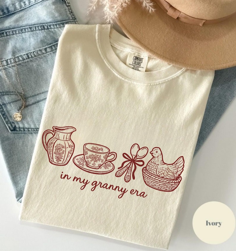 In My Granny Era Shirt, Cottagecore Vintage Graphic Tee, Cozy Grandma Aesthetic Shirt, Comfort Colors® Unisex Tee