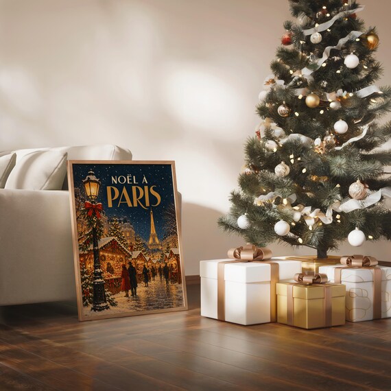 Paris Christmas Market wall art print, view 14